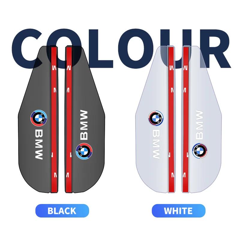 WMV2   2Pcs Car Rearview Rain Eyebrow Transparent Stickers For BMW 50 Anniversary E36 E60 E90 X2 X1 X3 X5 E46 E39 E70 M3 M5 M6 50JAHRE