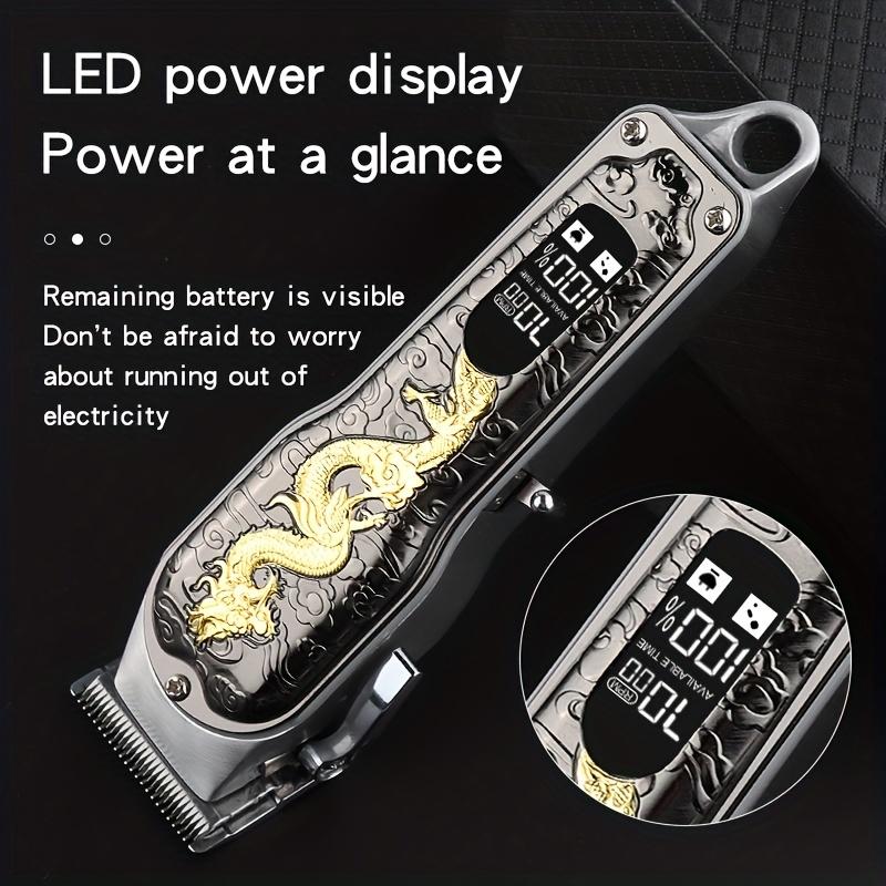Rechargeable Cordless Hair Clippers for Men Professional Beard Trimmer with LED Display for Precise Haircuts