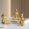 Sculpture Home Decor Abstract Art Yoga Poses Resin Figurine Lady Figure Statue Study Office Yoga Studio Ornaments Decorations