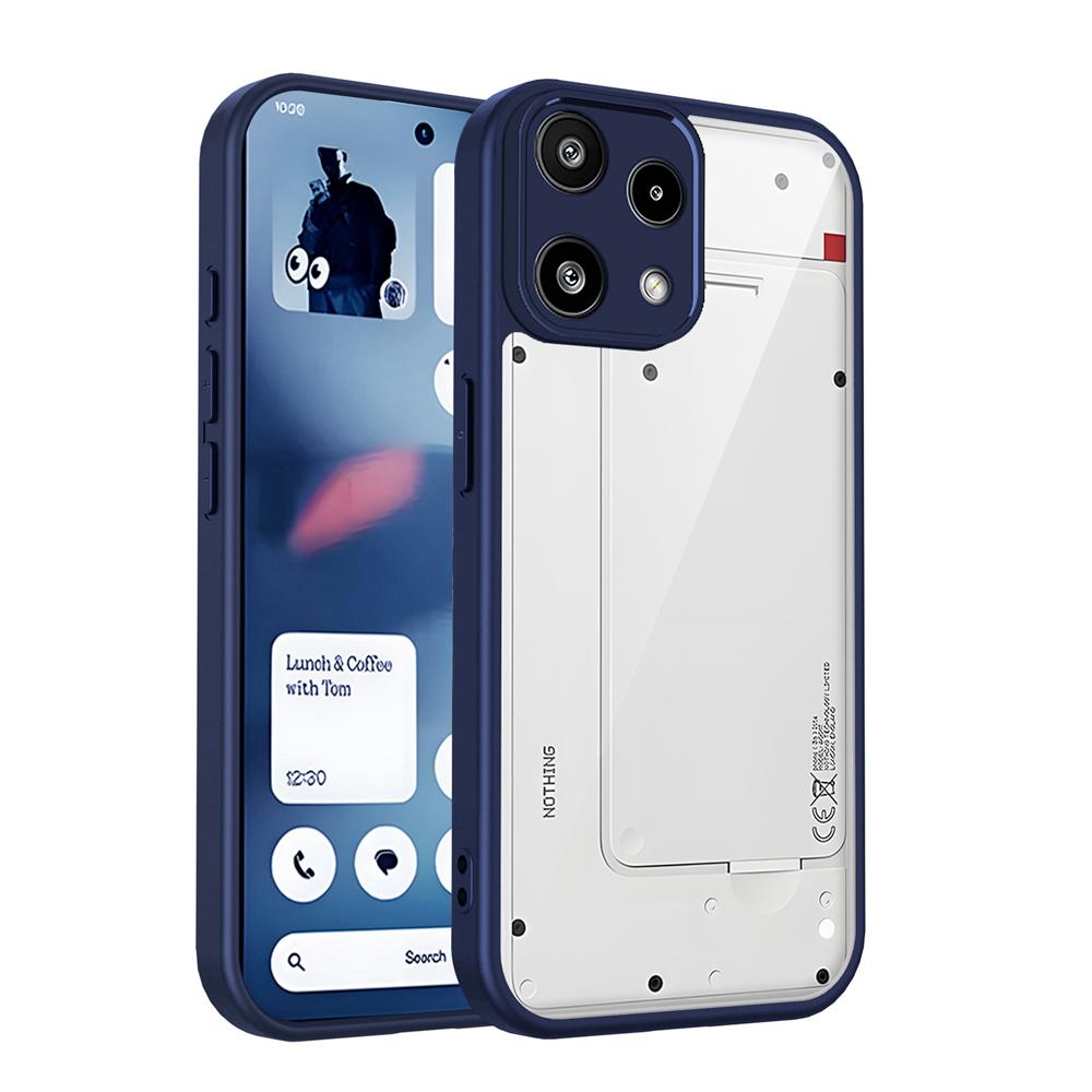 KEYSION Transparente Handyhülle für Nothing Phone 3A Lite Weiches Silikon+PC Klar Stoßfest Handy Rückseite für Nothing 3A Lite