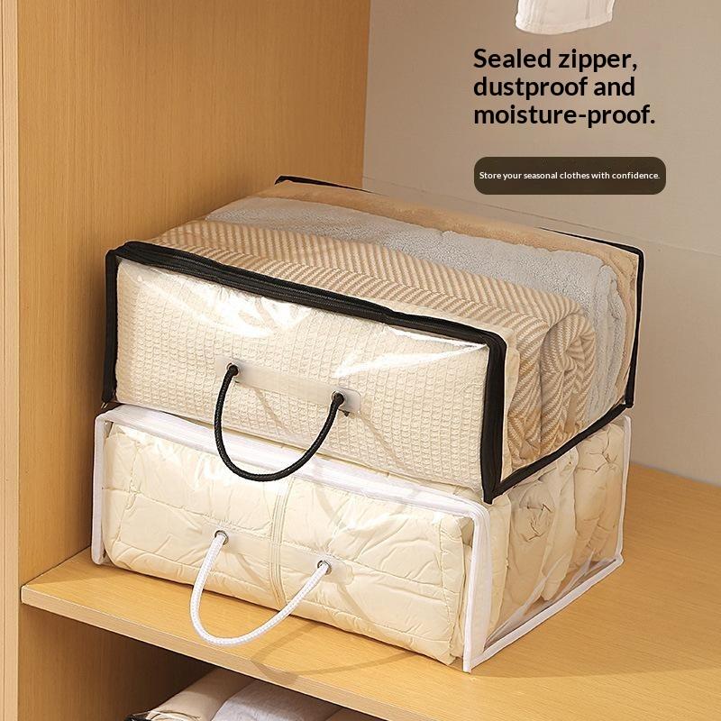 Transparent Waterproof Multifunctional Toy Storage Bag Large Capacity Portable Doll Book Plastic Organizer Basket Household 1Pc