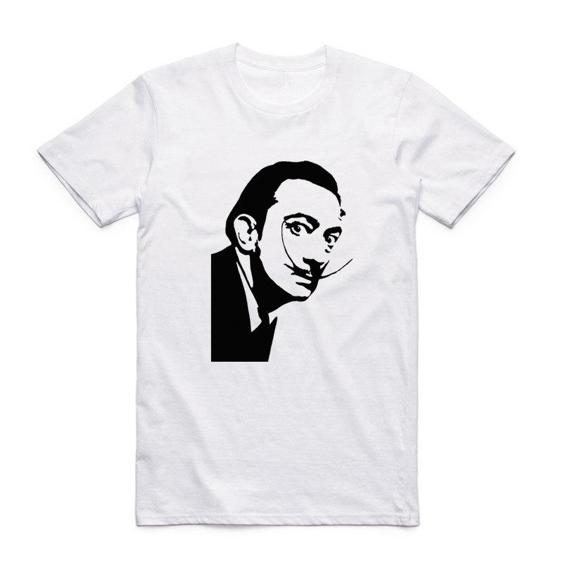 Ázsiai Méret Férfi Nyomtatott Salvadore Dali Tribute Klasszikus Divat Póló Rövid Ujjú O-nyakú Nyári Alkalmi Férfi Póló Homme HCP4001