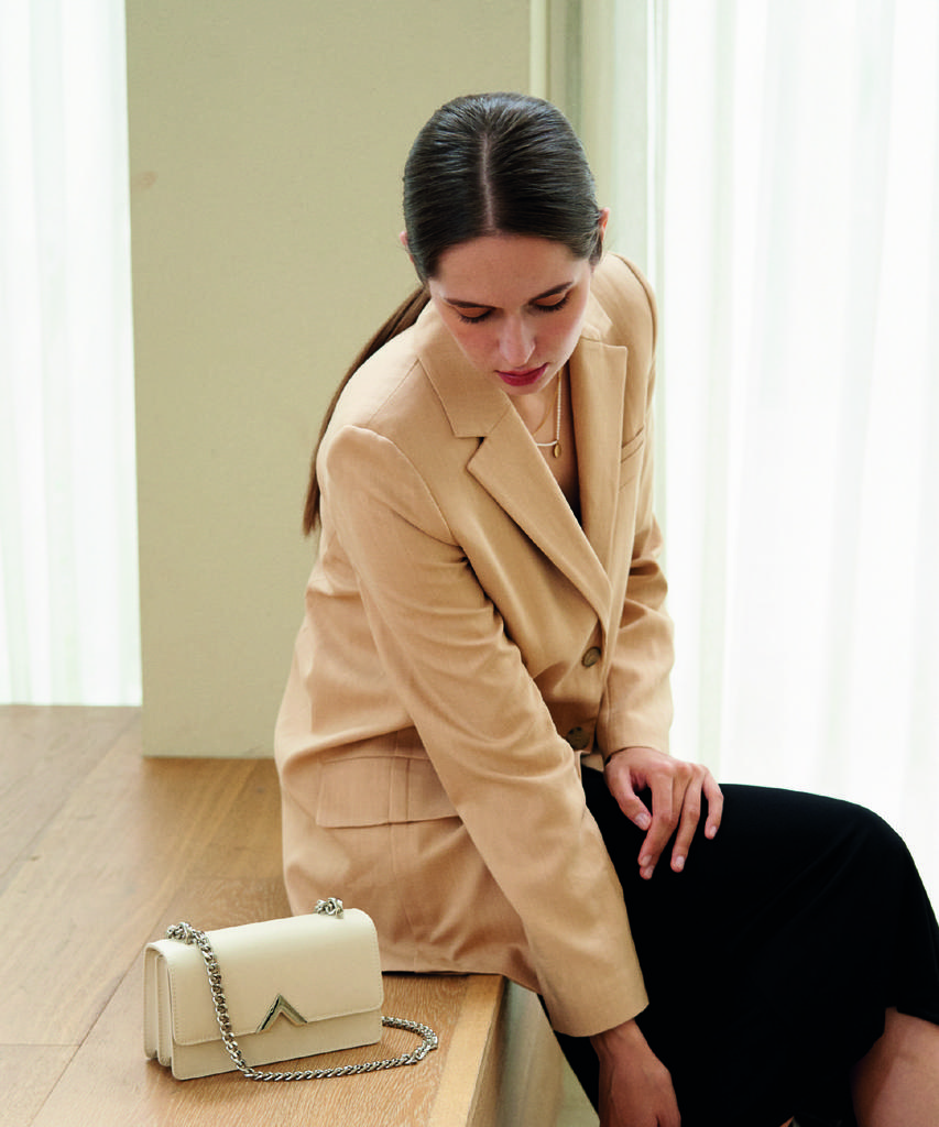 Valluat Edero Mini Silver Bag_White Beige