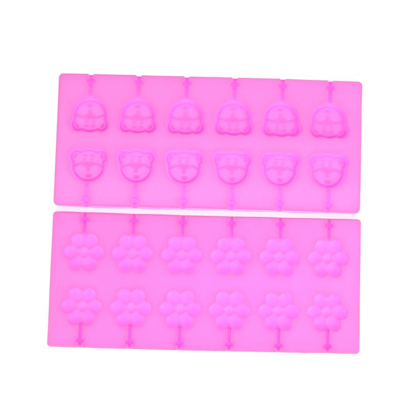 1 Stuk Siliconen Lolly Vorm Set Met 12 Stuks Lolly Zuigstokjes Snoepvorm Zuigstok Vormen En Chocolade Hard Snoep Vorm