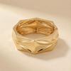 European & American Geometric Heavy Metal Open Bangle Bracelet - Minimalist & Wide Design