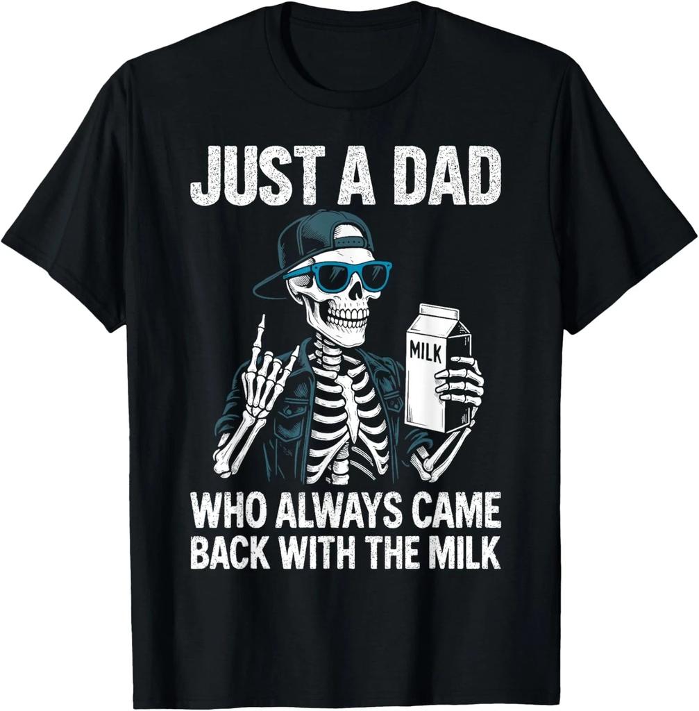 Grappig Vaderdag Shirt – Gewoon een Papa Die Altijd Terugkwam Met De Melk T-shirt