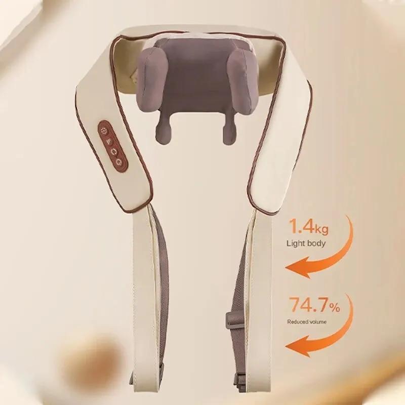 8D Neck and Shoulder Massager Electric Air Compress Kneading Multifunctional Back Massager Massaging Multiple Parts of the Body