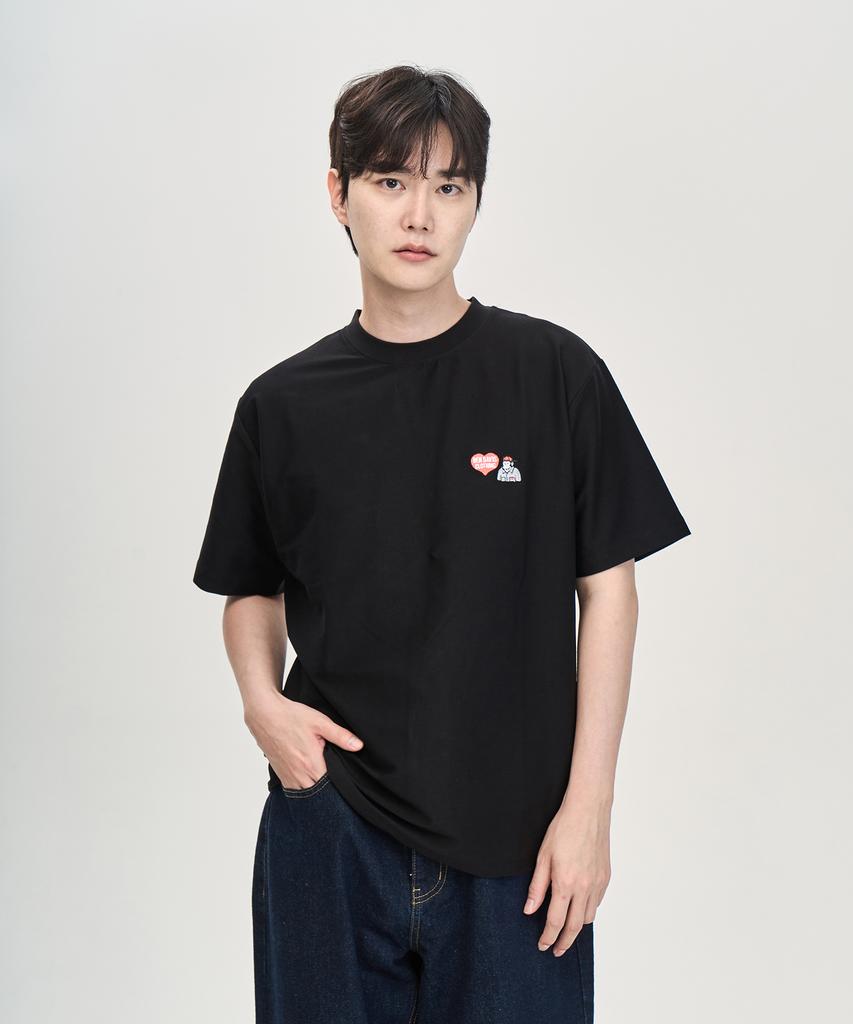 BEN DAVIS Cooling Gorilla Embroidered T-Shirt Black