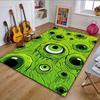 Green Monster Eyes Pattern Patterned Carpet, Non Slip Mat Suitable for Living Room and Bedroom Sofas
