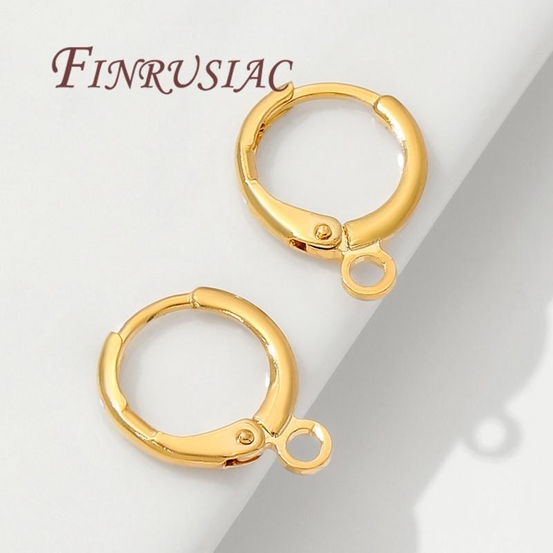 15mm 18K Gold Plated Earrings Accessories,Earrings Hooks Earwires,Earrings Hoops For DIY Jewelry Making Supplies