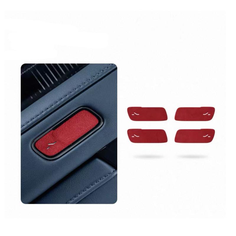 For Zeekr 9X 2025 2026 Door Switch Button Suede Protective Sticker Interior Parts Accessories