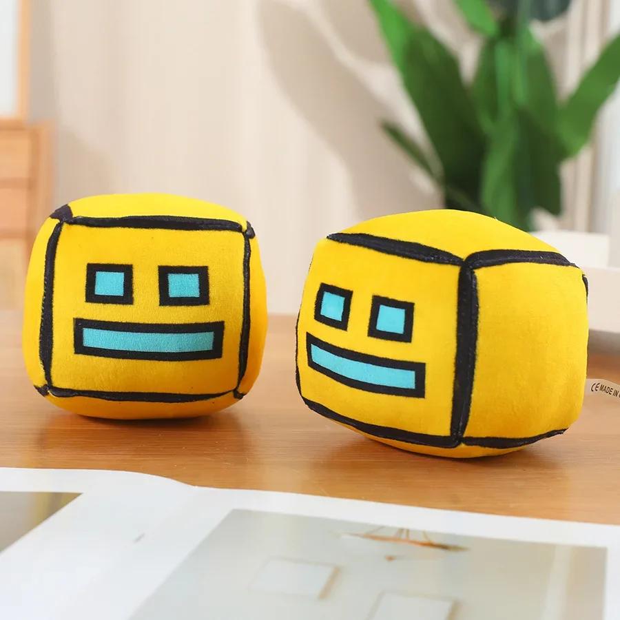 Geometry Dash Würfel Plüschtiere Stofftierpuppe Kleines Kissen Quadratischer Anhänger Spiel Niedlich Kinder Fans Sammlung Geburtstagsgeschenk 12CM