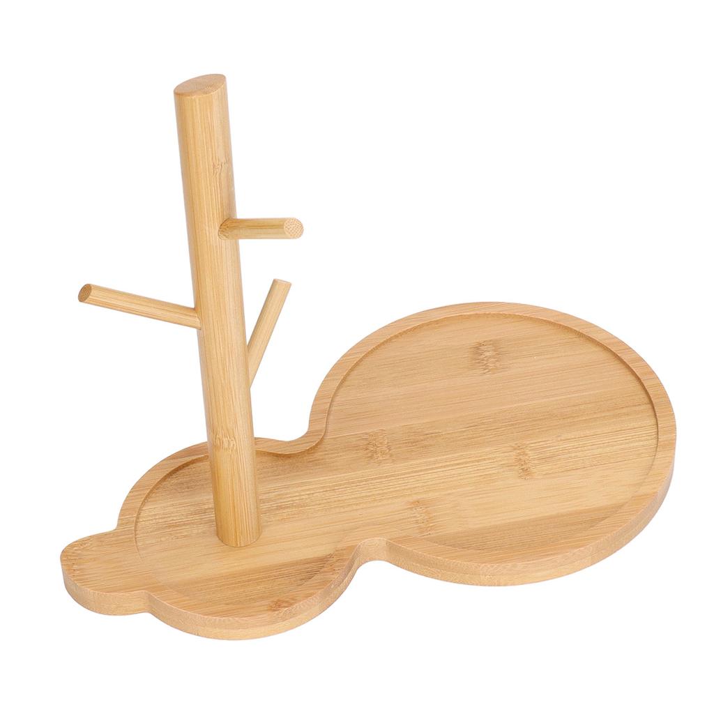 Wooden Tray Support Log Simple Exquisite Shape Practical Wooden Tray Stand Decorative Organizer for