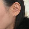 [925silver] Cross Ball Earring