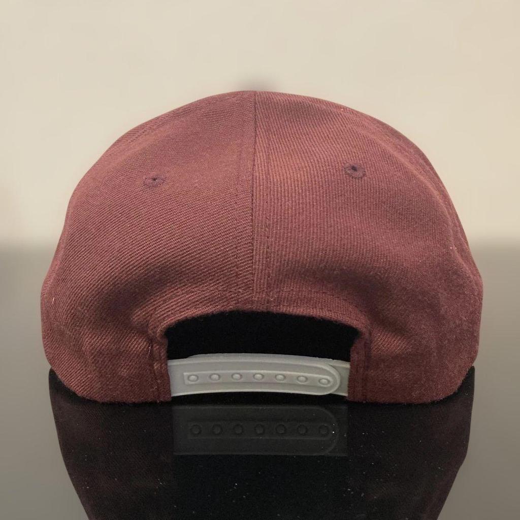 Used brixton cap snapback burgundy red gray