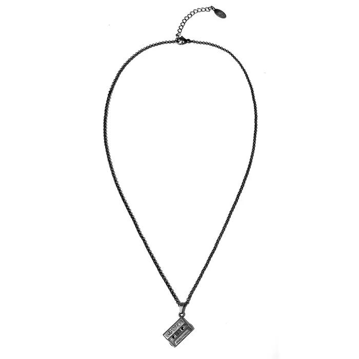 1980s vintage cassette tape necklace