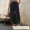 JPNTKY Women's Fashion Casual Solid Color Print Pants & Capris