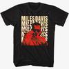 Miles Davis Mens T-Shirt WARPED TEXT Jazz Blues Music New Official Black Cotton Unisex T-Shirt