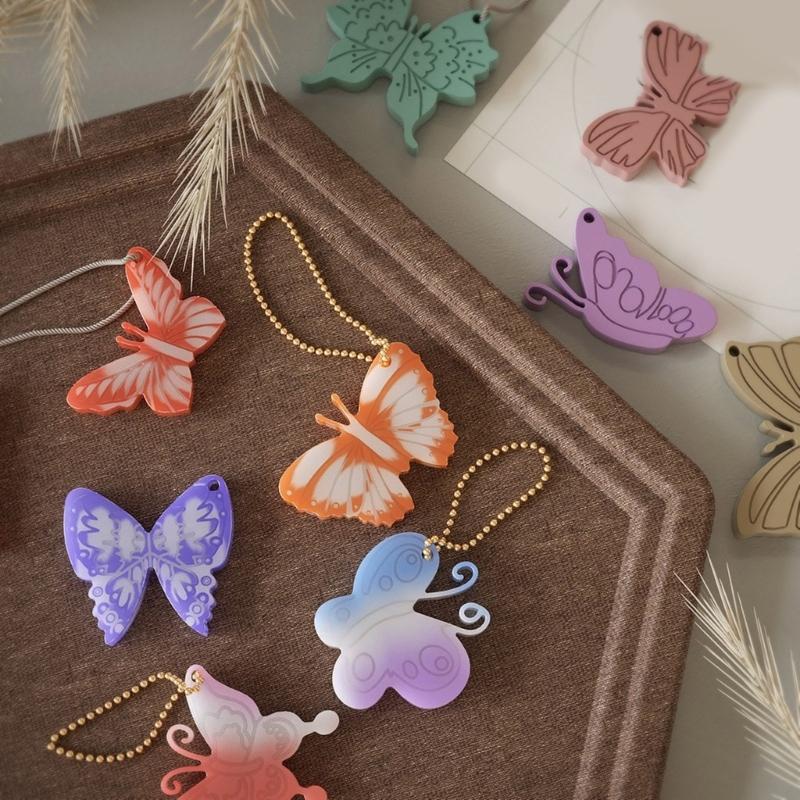 Butterfly Shaped Keychain Moulds Silicone Texture Hand-Making Accessories