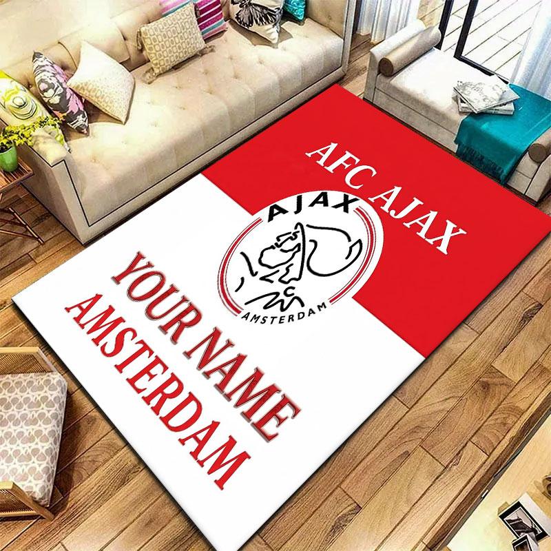 AFC Ajax Koberec s vlastným menom pre obývaciu izbu, spálňu, domácnosť, dekoráciu pohovky, Detská protišmyková podložka na podlahu