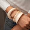 Resin Smudge Geometric Round Open Bracelet Personalized Fashion Bracelet Jewelry