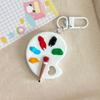 Keychain Pendant Artist Palette Brush Design Keychain Pendant with Metal Lobster Buckles Bags Keys Backpacks Keyring
