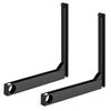 Yamazaki Wall Folding Clothes Pole Holder 1922 Black 2-Piece Set Supports Wall Mounting Space-Saving Indoor Clothes Drying Rack Fits Poles Up To 3.6cm