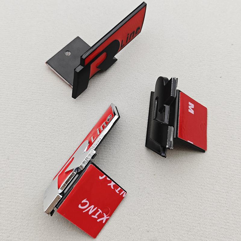 3D Metal Car Logo R RLine Front Grille Emblem Badge Sticker