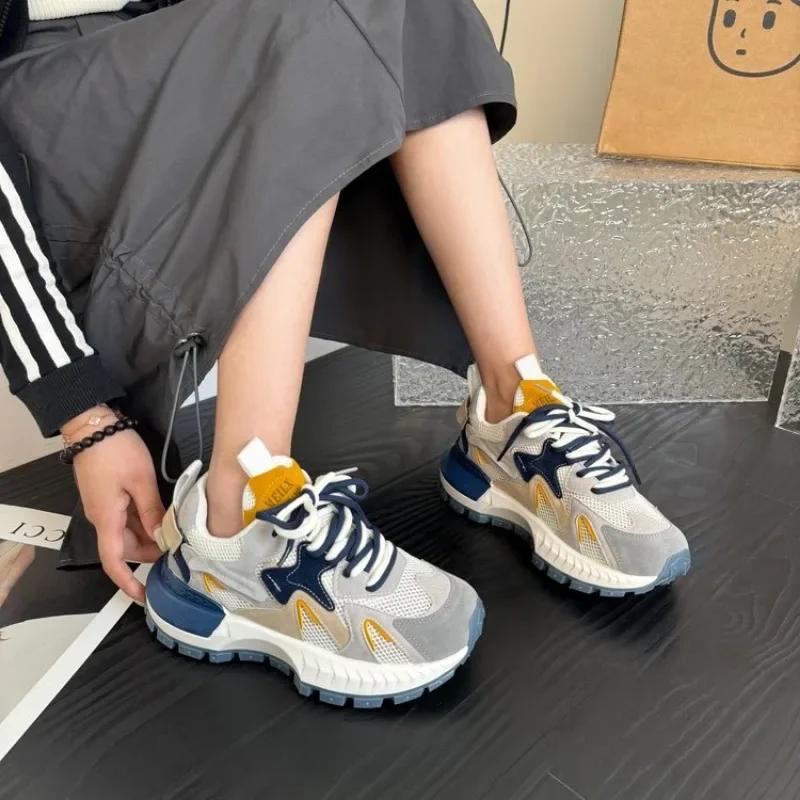 Fashion Women's Sneaker Woman Vulcanize Platform Casual Sneakers Women Flats Mesh Breathable Running Walking Shoes Chunky Summer Sports