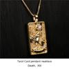 Fashion Tarot Card Pendants Necklaces for Women 2024 Goth Stainless Steel Tarot Moon Choker Necklace Tarot Divination Jewelry