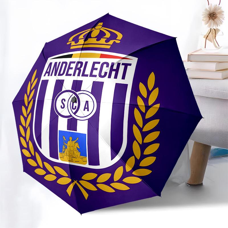 Anderlecht, Badge Automatic Opening and Closing, 8 Rib Structure Portable Umbrella, Suitable for Men and Women In All Seasons  Perfect Gift