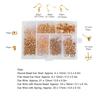 Earring Making Kit Round Bead Ear Stud Ear Wires Earring Hooks Jewelry Findings SetKC Gold