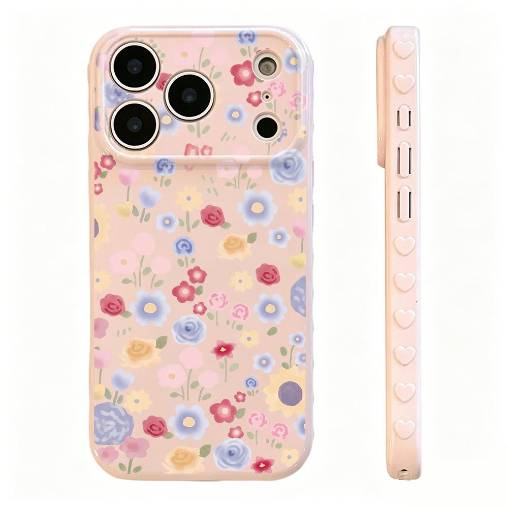 Full screen flowers are suitable for iPhone17 Apple 16promax mobile phone case 15 all-inclusive 14 new models 13 generation 12 women