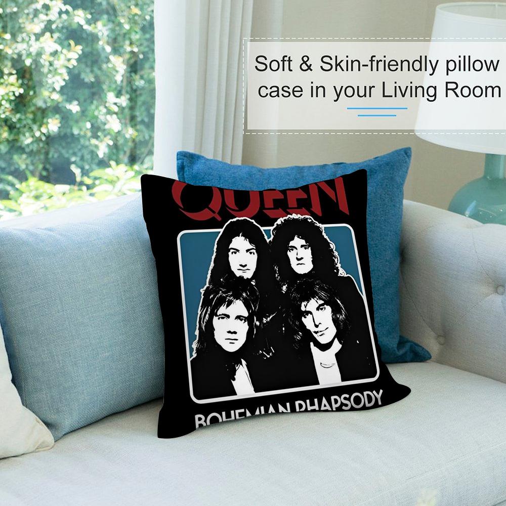 Rock Queen Bands Pillow Case Short Plush Sofa Decorative Gift Home Double-Sided Printing Cushion