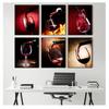 New Nordic Modern Fashion Wine Glass Canvas Painting Office Wall Painting Kitchen Poster Living Room Corridor Home Decoration Mural No Frame