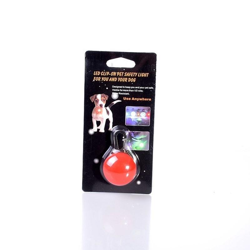 1PCS Pet Dog Flashing LED Anti-lost Pendant Clip-on Circular Collar Pet Supplies