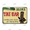 Lustiges Aloha Tiki Bar Blechschild, Vintage Strandbar, Pub Kunst, Wanddeko, Metallplatte, Retro Hawaii Schönheit, Eisenmalerei Schilder