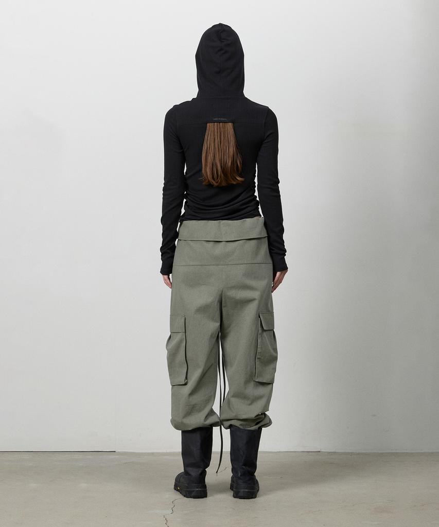 THREE TO EIGHTY Fold Cargo Pocket Pants Khaki