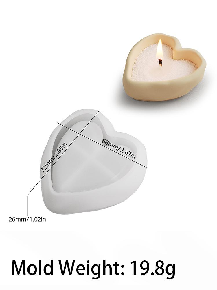 Love Shape Candle Bowl Silicone Mold DIY Irregular Heart Candle Vessel Gypsum Molds Resin Storage Box Crafts Making Home Decor