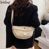 Hochwertige einseitige Stofftasche, Nischen- und vielseitige Umhängetasche für Damen
