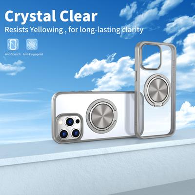 For IPhone 15/16 Pro Max Pivot Phone Case with Magsafe Magnetic Dual Ring Rotating Stand (For IPhone 16)