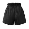 Women's Colour Casual Comfortable Shorts Summer High Waist Tie Ruffle Loose Wide Leg Pants