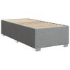Bettgestell ohne Matratze Hellgrau 80 x 200 cm Stoff