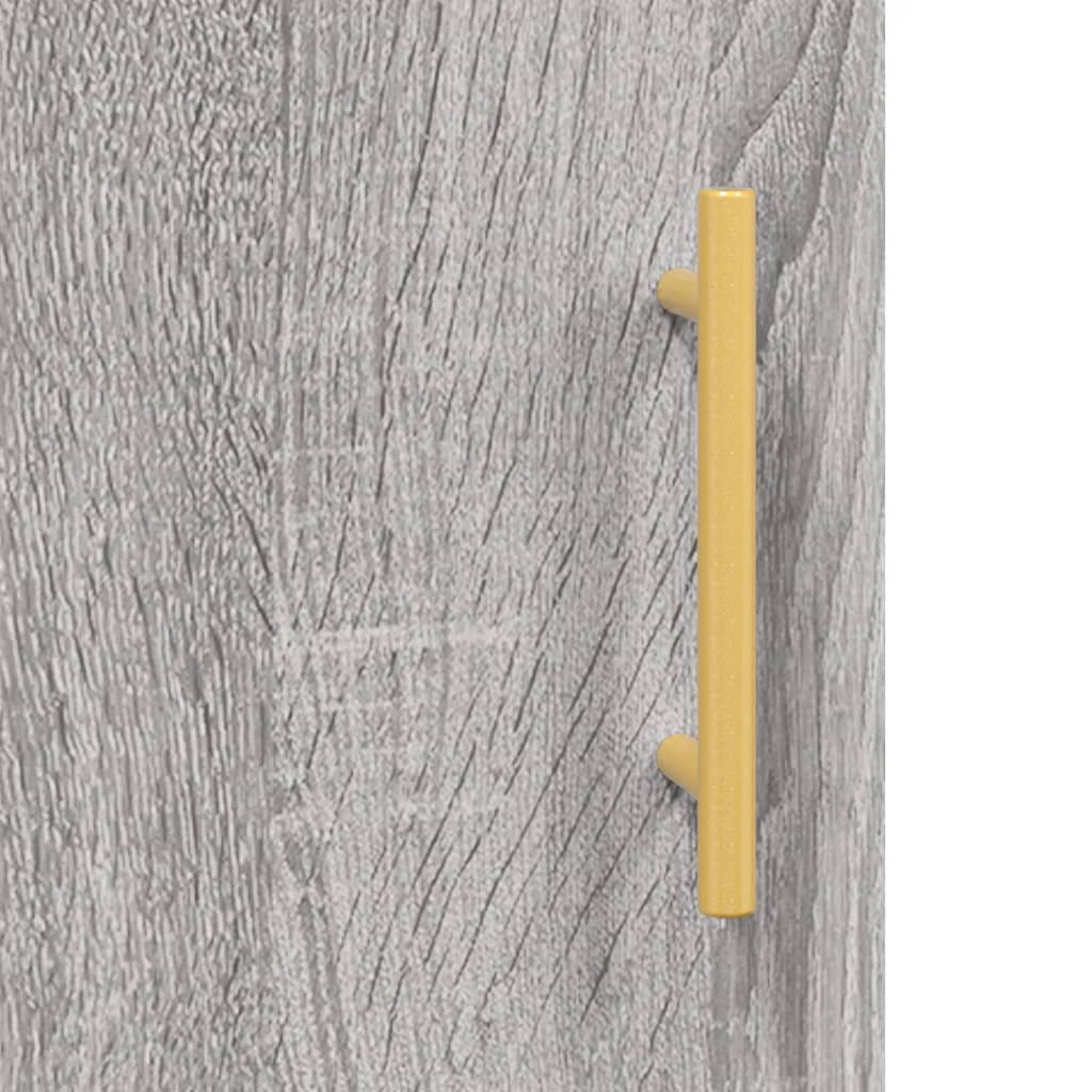 Highboard Gray Sonoma 69.5 X 34 X 180 Cm Particleboard