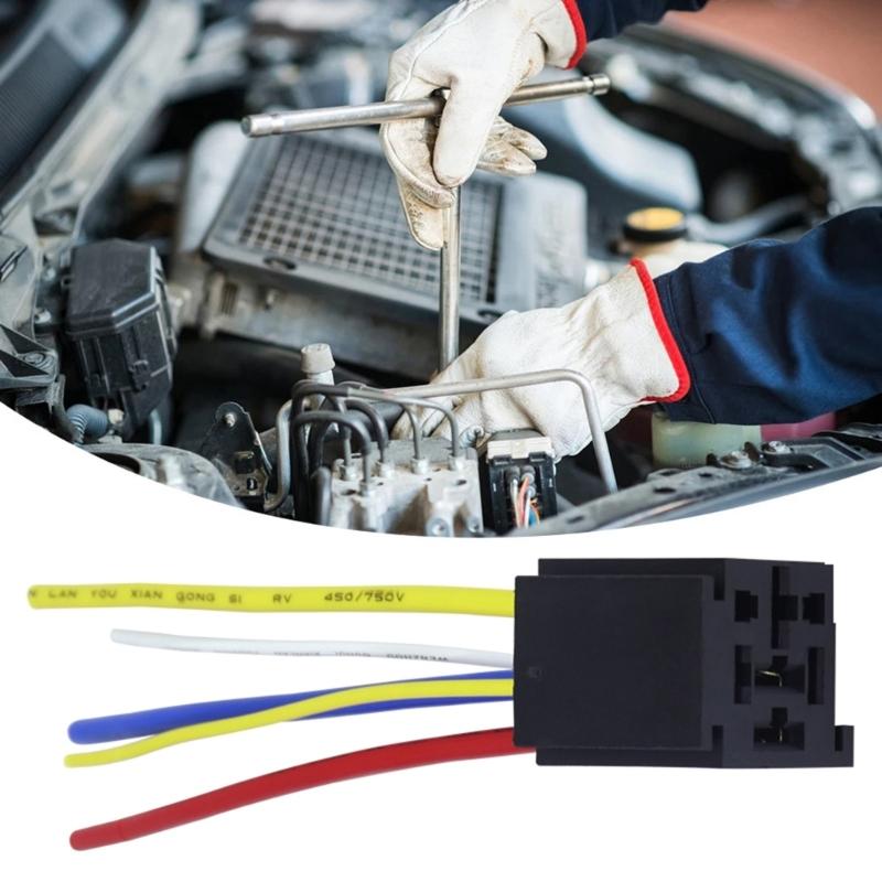 Weatherproof 80A Automotive Relays Socket Harness Featuring Waterproof & Dustproof Design Enhances Vehicle Performances