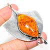 Baltic Amber Handmade 925 Sterling Silver Jewelry Pendant 3.19" d3N27