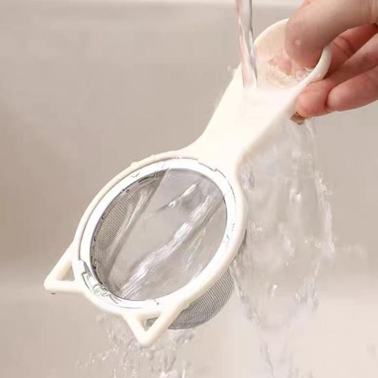 Strainer Spoon Fine Mesh Sifter with Long Handle Sieve Tool Handheld Kitchen Tool for Flour Powdered Sugar Cocoa