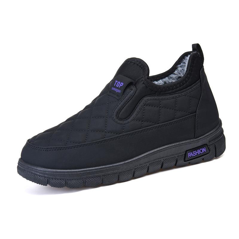Neue Baumwollschuhe Damen Schneestiefel Winter Samt verdickt warm ein Pedal wasserdicht Mutterschuhe