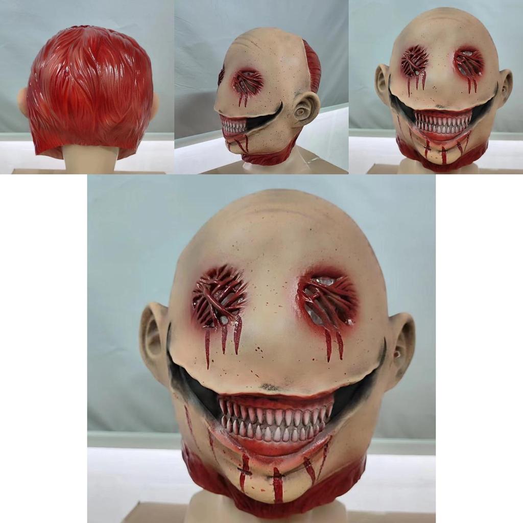 Latex Creepy Clown Mask With Diy Features For Horror Theme Halloween
