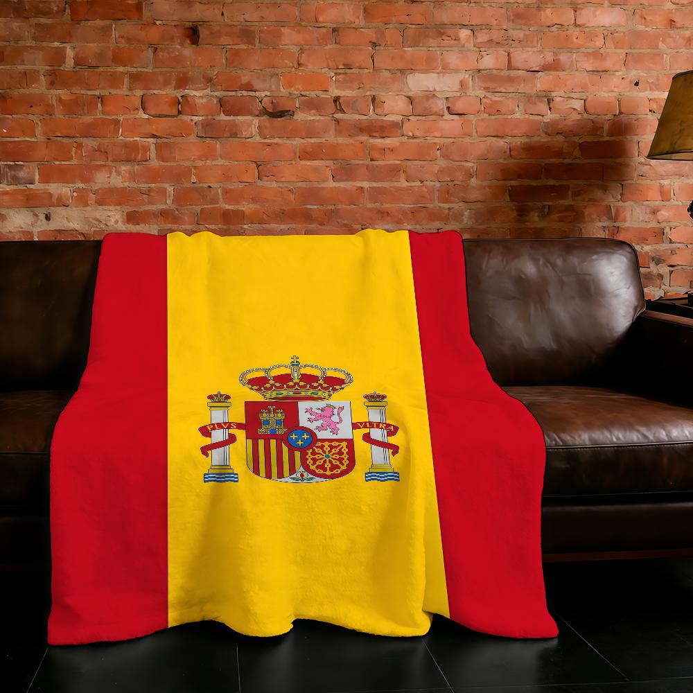 Blanket Super S-Spain Warm Comfortable Plush Throw Cool Blanket Child Home Flag Sofa Bedroom Gift